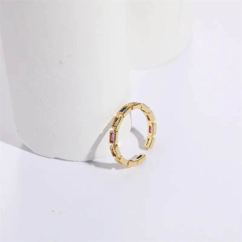 Bague fine multicolore