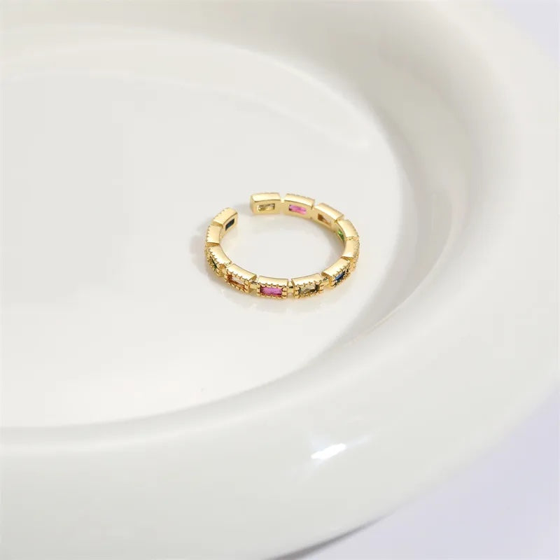 Bague fine multicolore